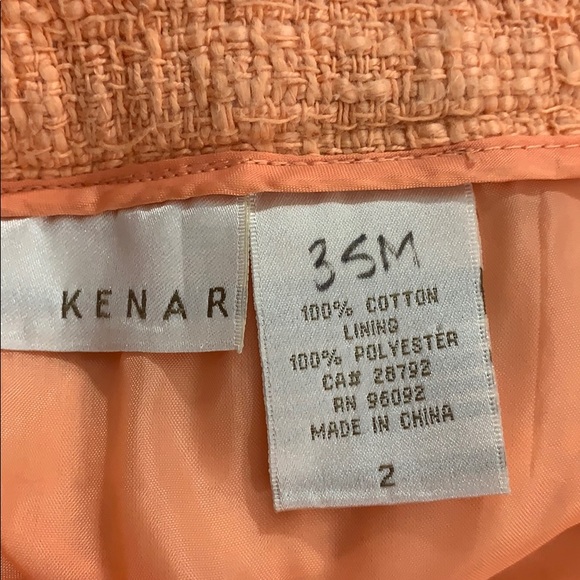 5 for 20 Kenar coral peach tweed mini skirt - Picture 7 of 9
